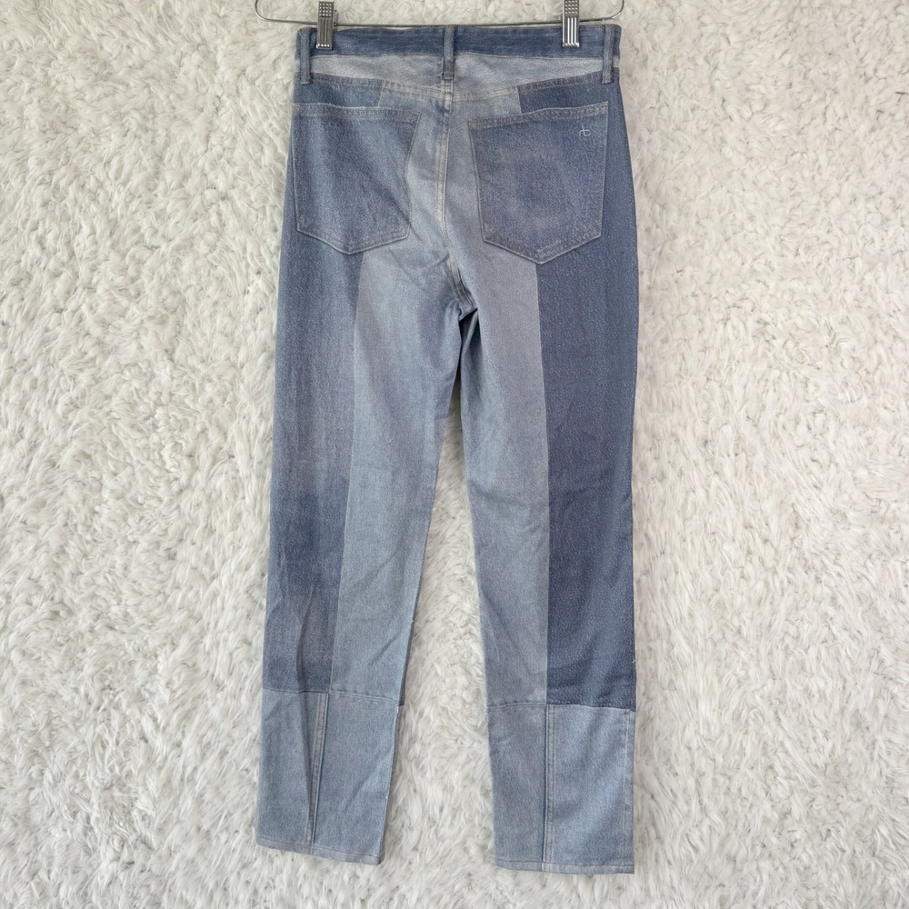 Rag & Bone Printed Patchwork Colorblock Denim Jea… - image 2